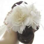 Gabrielle Bridal Headpiece Feather Flower..